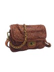 Soleil Chic Tressia Sac Bandoulière Cuir Vintage Cognac