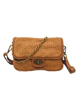 Soleil Chic Tressia Sac Bandoulière Cuir Vintage Camel