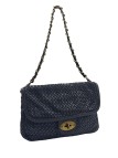 Soleil Chic Tressia Sac Bandoulière Cuir Vintage Noir