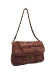 Soleil Chic Tressia Sac Bandoulière Cuir Vintage Cognac