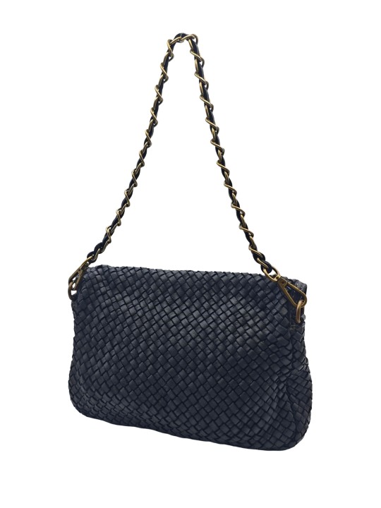 Soleil Chic Tressia Sac Bandoulière Cuir Vintage Noir