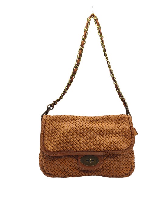 Soleil Chic Tressia Sac Bandoulière Cuir Vintage Camel