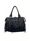 Soleil Chic Grand Sac Cuir Daisy Large Vintage Noir