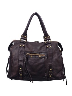 Soleil Chic Grand Sac Cuir Daisy Large Vintage Chocolat