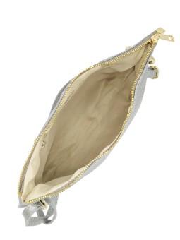 Ami Sac bandoulière cuir Argent