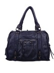 Soleil Chic Grand Sac Cuir Daisy Large Vintage Bleu Marine