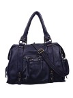 Soleil Chic Grand Sac Cuir Daisy Large Vintage Bleu Marine