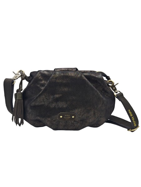 Mila Louise Sac Besace forme seau PRISCIA GR GRIS DARK
