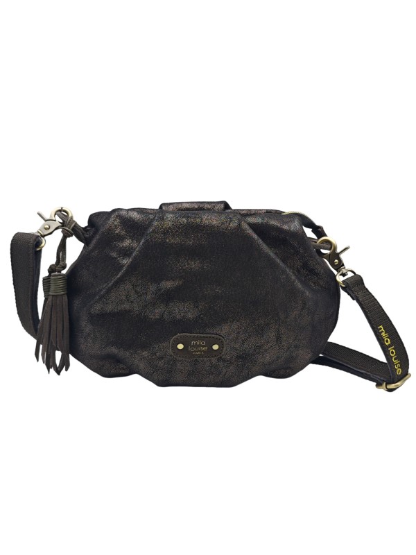 Mila Louise Sac Besace forme seau PRISCIA GR GRIS DARK