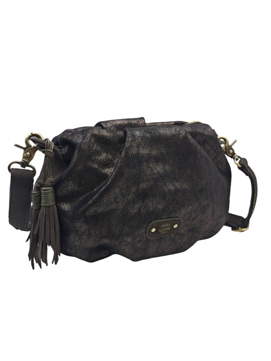 Mila Louise Sac Besace forme seau PRISCIA GR GRIS DARK