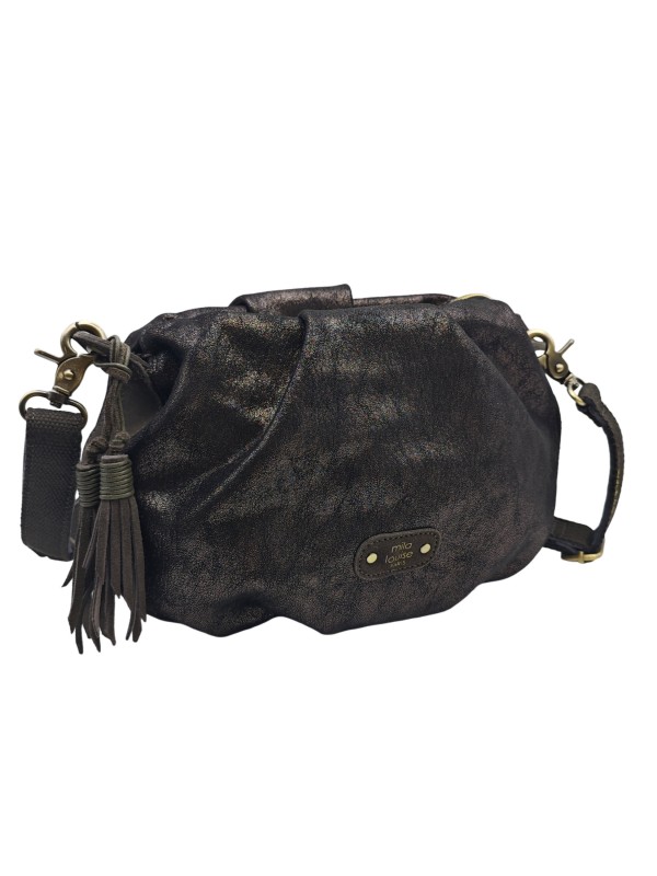 Mila Louise Sac Besace forme seau PRISCIA GR GRIS DARK