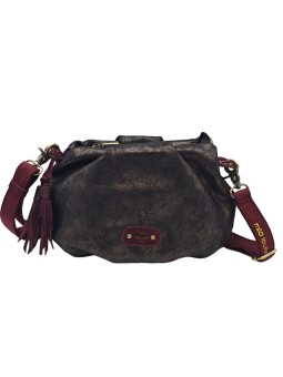 Mila Louise Sac Besace forme seau PRISCIA GR ROUGE DARK
