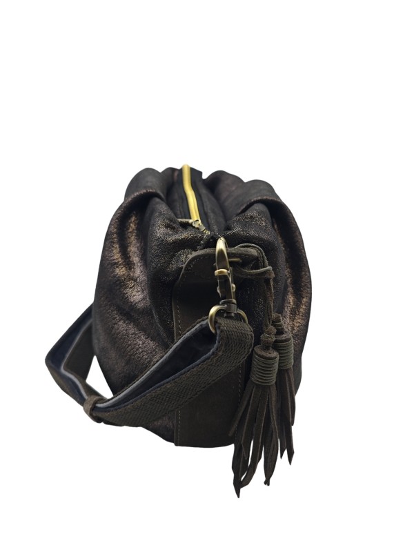 Mila Louise Sac Besace forme seau PRISCIA GR GRIS DARK