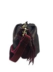 Mila Louise Sac Besace forme seau PRISCIA GR ROUGE DARK