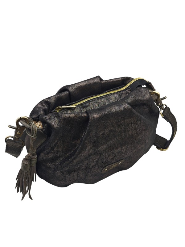 Mila Louise Sac Besace forme seau PRISCIA GR GRIS DARK