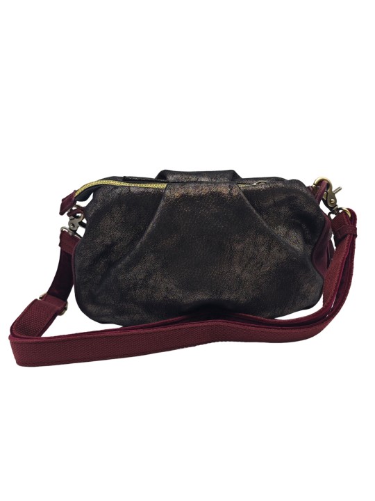 Mila Louise Sac Besace forme seau PRISCIA GR ROUGE DARK