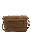 Soleil Chic Sac Bandoulière Cuir Besace Rabat Taupe Nubuck