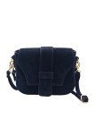 Soleil Chic Elise Sac Bandoulière Cuir Daim Noir