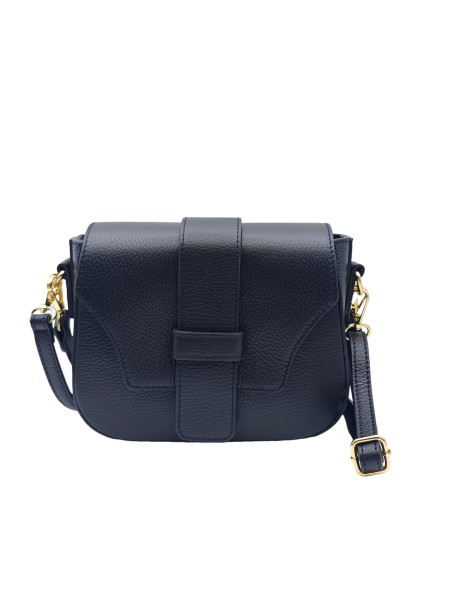 Soleil Chic Elise Sac Bandoulière Cuir Graine Noir