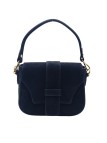 Soleil Chic Elise Sac Bandoulière Cuir Daim Noir