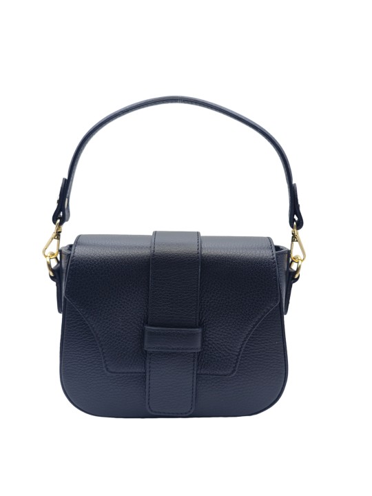 Soleil Chic Elise Sac Bandoulière Cuir Graine Noir