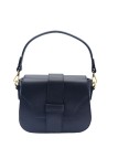 Soleil Chic Elise Sac Bandoulière Cuir Graine Noir