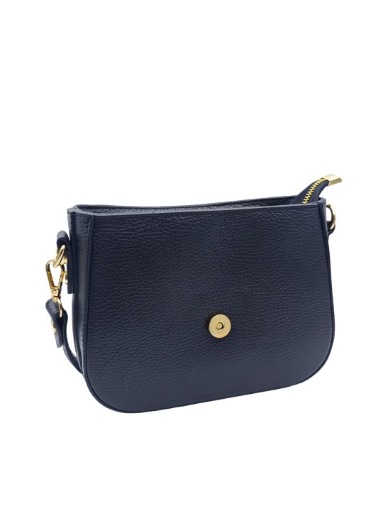 Soleil Chic Elise Sac Bandoulière Cuir Graine Noir
