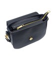 Soleil Chic Elise Sac Bandoulière Cuir Graine Noir
