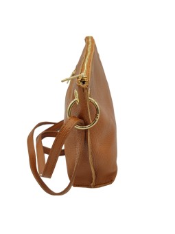 Ami Sac bandoulière cuir Camel