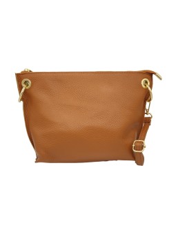 Ami Sac bandoulière cuir Camel