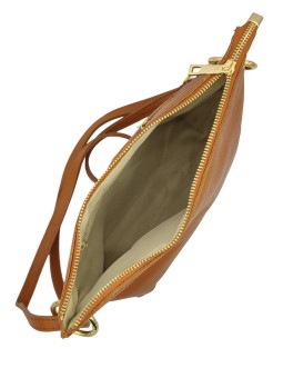 Ami Sac bandoulière cuir Camel
