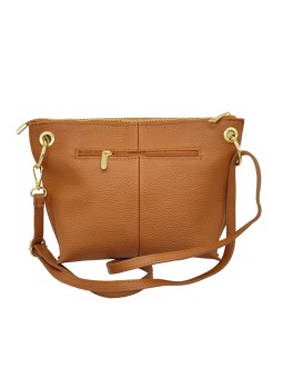 Ami Sac bandoulière cuir Camel