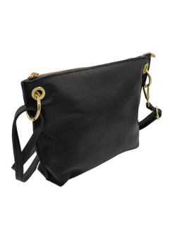 Ami Sac bandoulière cuir Noir