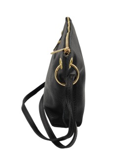 Ami Sac bandoulière cuir Noir