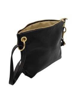 Ami Sac bandoulière cuir Noir