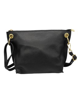 Ami Sac bandoulière cuir Noir