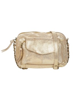 PIECES - PCNAINA Sac bandoulière cuir Gold Snow