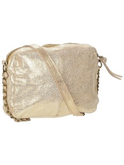 PIECES - PCNAINA Sac bandoulière cuir Gold Snow