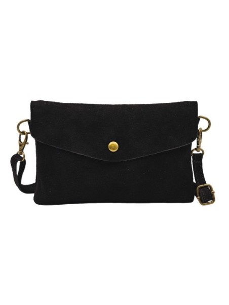 Soleil Chic Pochette bandoulière Camomille Noir Nubuck
