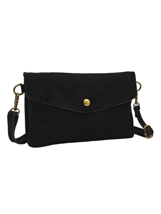 Soleil Chic Pochette bandoulière Camomille Noir Nubuck
