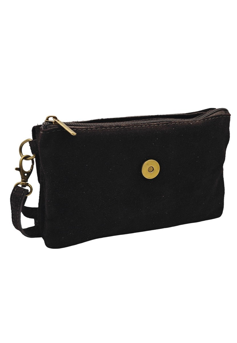 Soleil Chic Pochette bandoulière Camomille Noir Nubuck