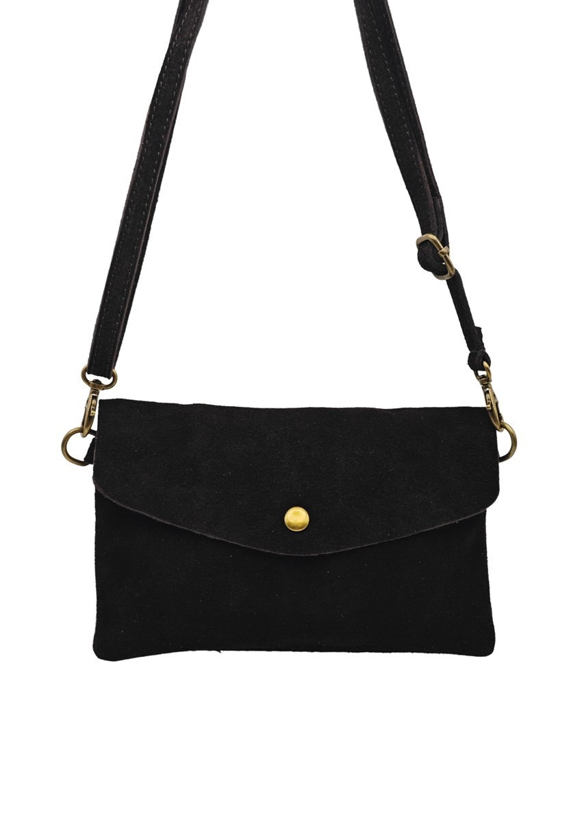 Soleil Chic Pochette bandoulière Camomille Noir Nubuck