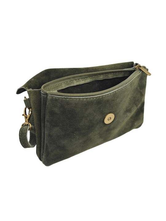 Soleil Chic Pochette bandoulière Camomille Kaki Nubuck