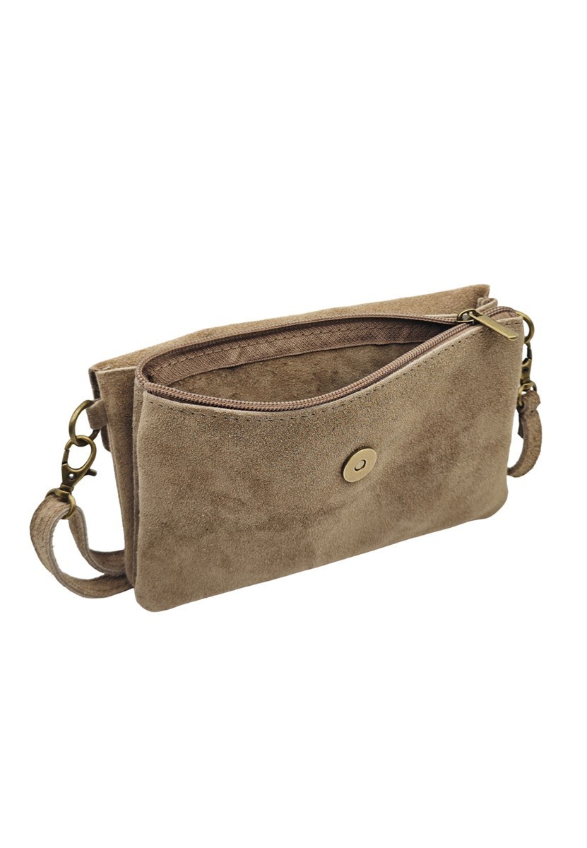 Soleil Chic Pochette bandoulière Camomille Taupe Nubuck