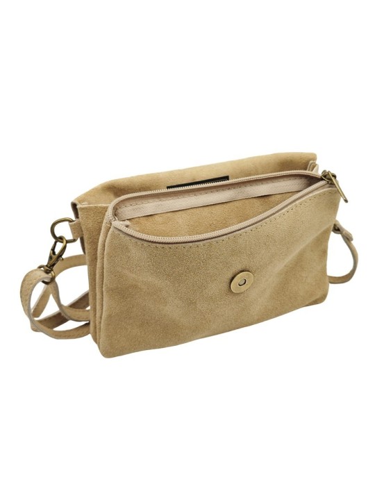 Soleil Chic Pochette bandoulière Camomille Beige Nubuck