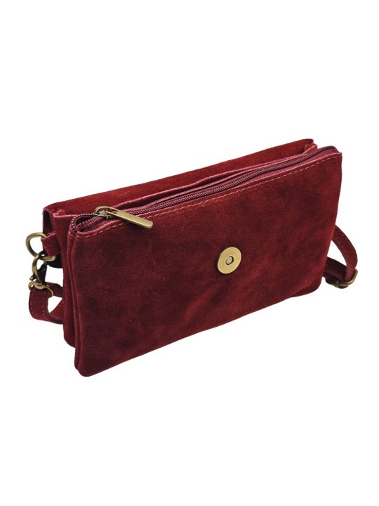 Soleil Chic Pochette bandoulière Camomille Rouge Nubuck