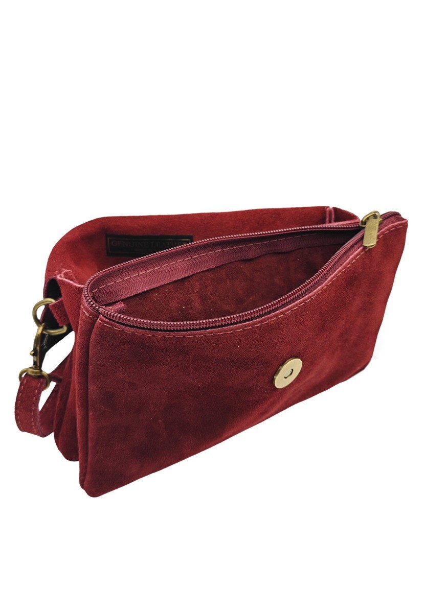 Soleil Chic Pochette bandoulière Camomille Rouge Nubuck