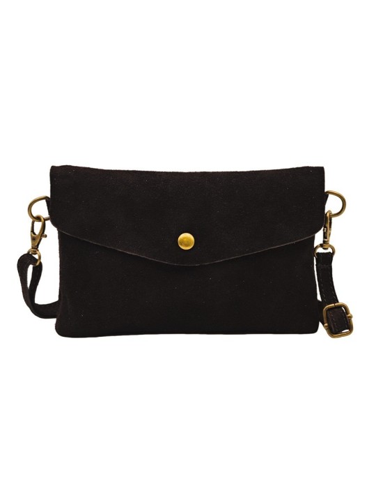 Soleil Chic Pochette bandoulière Camomille Chocolat Nubuck