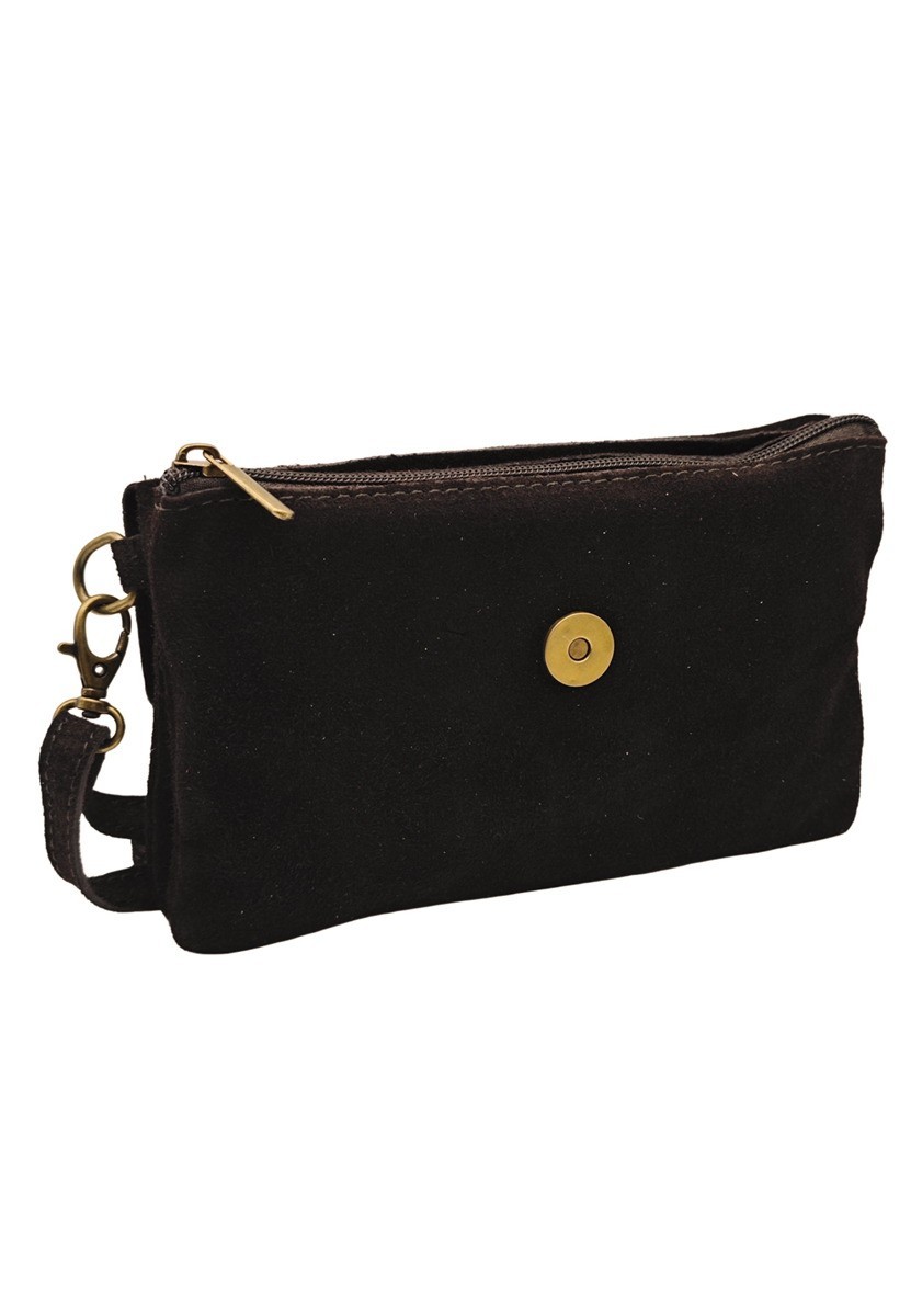 Soleil Chic Pochette bandoulière Camomille Chocolat Nubuck