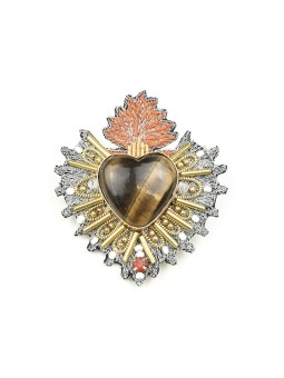 Broche sacré coeur brodée ROSIE Tiger NAHUA